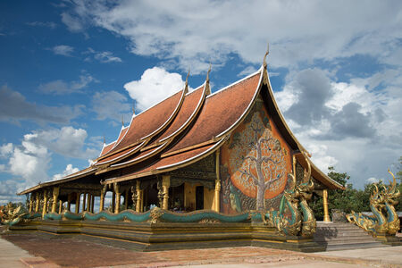 Buddhist temple in the Northeast of Thailand,の写真素材