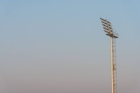 Spotlights of a soccer field. football field. arena. stadium.の写真素材