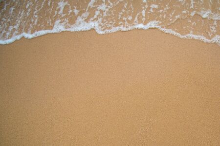 Beaches and sea, Sea waves lapped the sandy beach.の写真素材