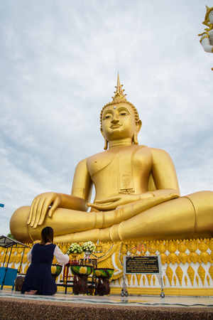 Buddha statue in the temple of Thailand.の写真素材