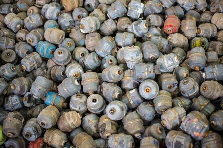 The old water meter is unavailable in the factory.の写真素材