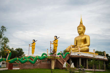 Buddha statue in the temple of Thailand.の写真素材