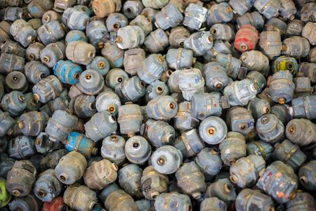 The old water meter is unavailable in the factory.の写真素材