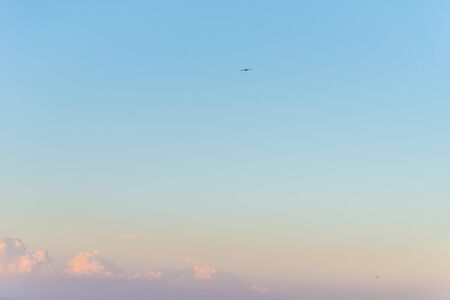 Blue sky and cloud in the winterの写真素材