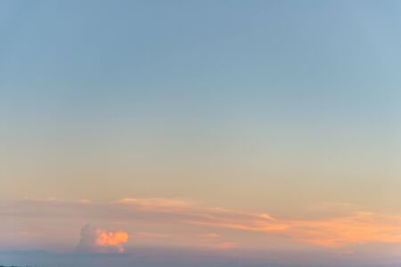 Blue sky and cloud in the winterの写真素材