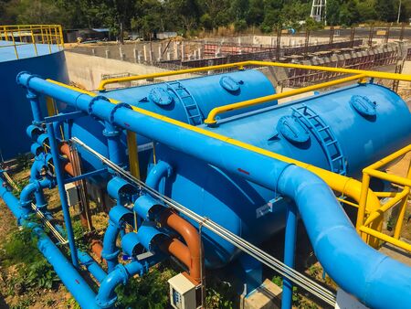 Water treatment plants of the Waterworks in Thailand.の写真素材