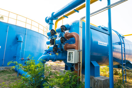 Water treatment plants of the Waterworks in Thailand.の写真素材