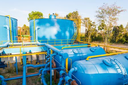 Water treatment plants of the Waterworks in Thailand.