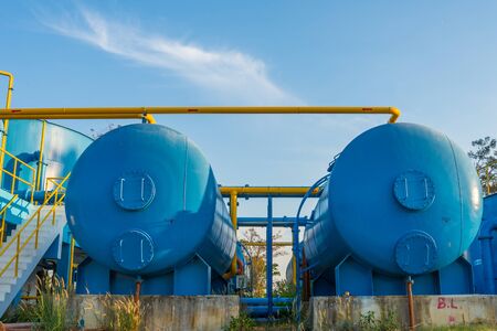 Water treatment plants of the Waterworks in Thailand.の写真素材