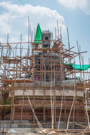 Building Buddha Statue in Thailand.の写真素材