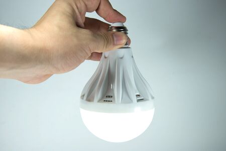 Lamp in hand, intelligent lamp is new tecnology.