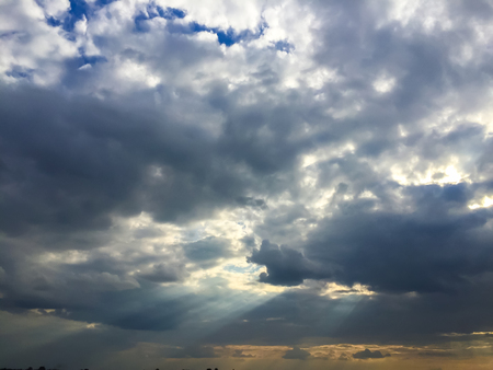 Cloudy and river, mirror cloudy in the riverの写真素材