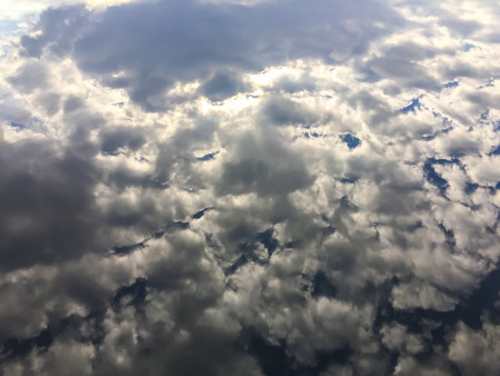 Cloudy and river, mirror cloudy in the riverの写真素材
