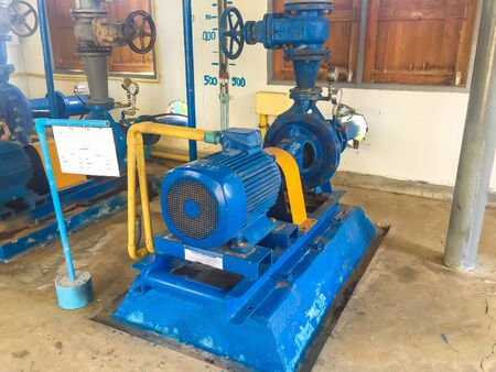 Pump motor in Water Treatment Plant of Thailand.