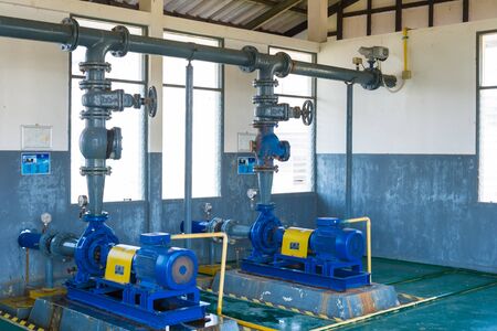 Pump motor in Water Treatment Plant of Thailand.のeditorial素材