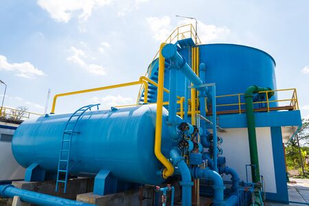 Water treatment process and Water treatment plants of the Waterworks in Thailand.の写真素材