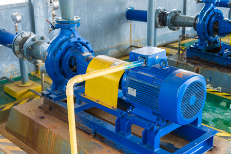 Pump motor in Water Treatment Plant of Thailand.のeditorial素材