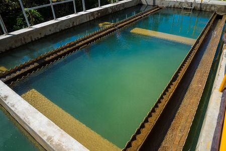 Water treatment process and Water treatment plants of the Waterworks in Thailand.の写真素材