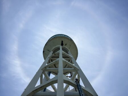 Tank of Water Treatment Plant Water and blue sky background.の写真素材