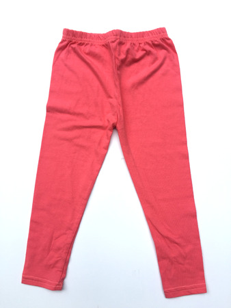 Baby Leggings Pants on white background, clothes for children.の写真素材