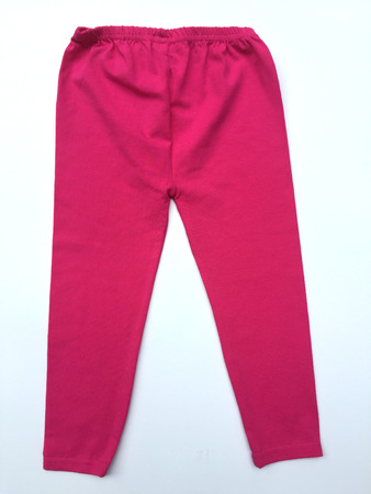 Baby Leggings Pants on white background, clothes for children.の写真素材