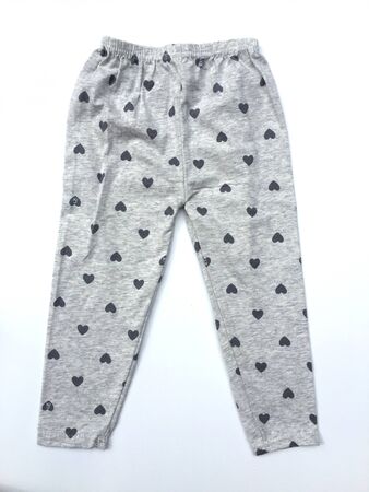Baby Leggings Pants on white background, clothes for children.の写真素材