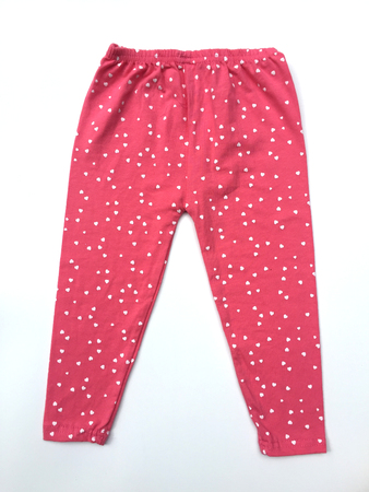 Baby Leggings Pants on white background, clothes for children.の写真素材