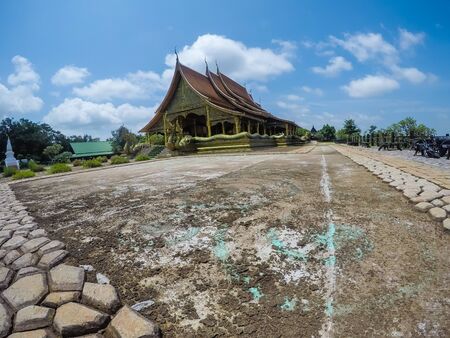 Buddhist temple in the Northeast of Thailand, Wat Sirindhornwararam.の写真素材