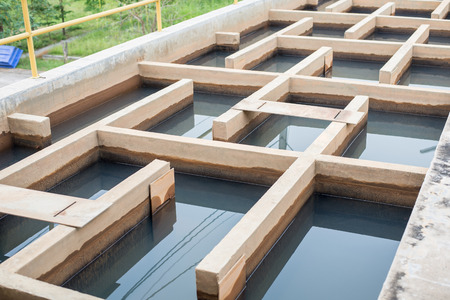 Water treatment process and Water treatment plants of the Waterworks in Thailand.の写真素材