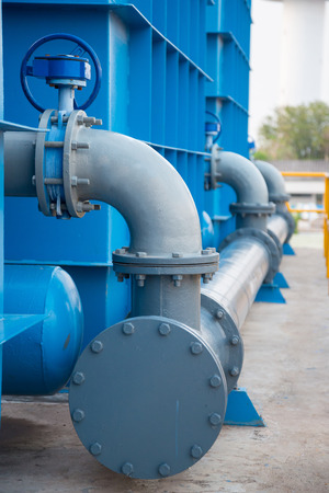 Water treatment process and Water treatment plants, Tank towerの写真素材
