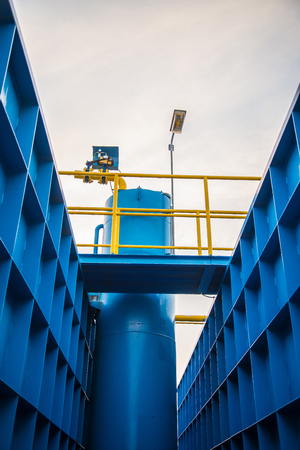Water treatment process and Water treatment plants, Tank towerの写真素材