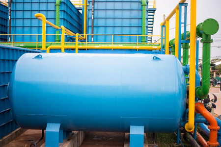 Water treatment process and Water treatment plants, Tank towerの写真素材
