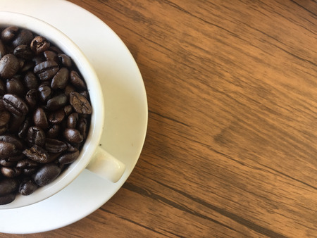 Coffee beans in a cup for decoration.の写真素材