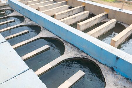 Water treatment process and Water treatment plants of the Waterworks in Thailand.の写真素材