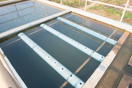 Water treatment process and Water treatment plants of the Waterworks in Thailand.の写真素材
