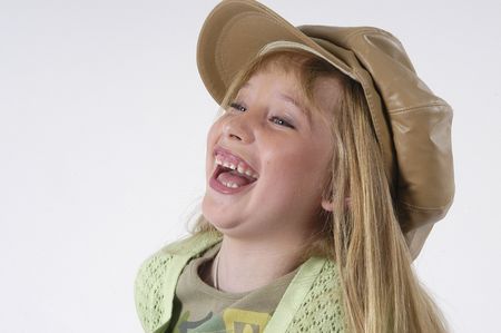 BLONDE GIRL WITH BLUE EYESの写真素材