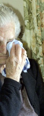 Elder cryingの写真素材