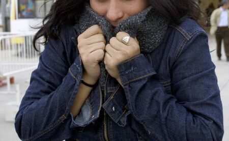 WOMAN WITH COLDの写真素材