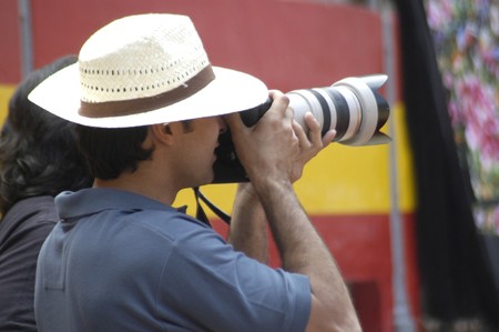 Photographer with a hat