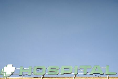 Sign and symbol of hospitalの写真素材