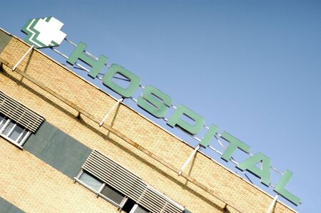 Sign and symbol of hospitalの写真素材