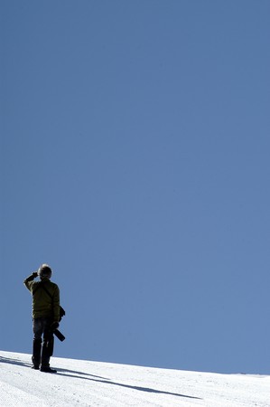Mountain climbing in high mountainsの写真素材