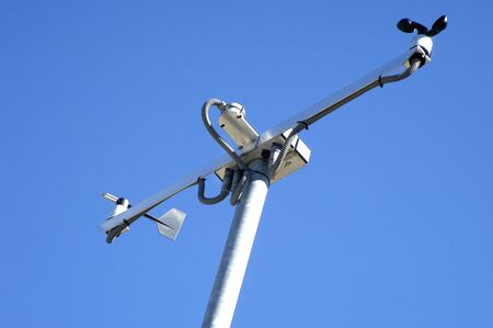 VANE ANEMOMETER IN AND WEATHER STATION IN SIERRA NEVADA (GRANADA)の写真素材