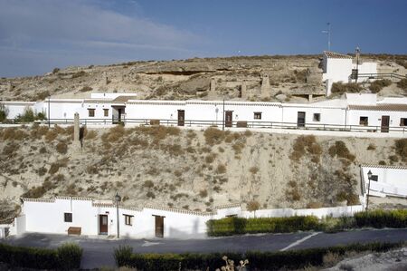 Typically houses cave in Orceの写真素材
