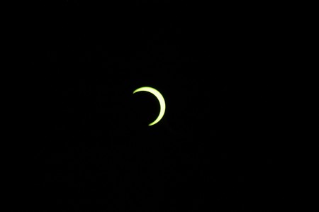 View of annular eclipse of the sun