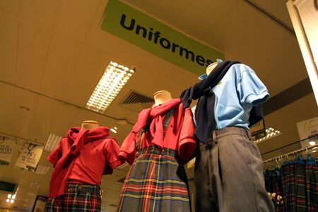 SCHOOL UNIFORMS AND EQUIPMENTの写真素材