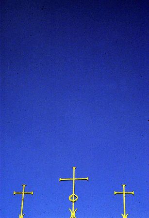 CROSSING THE CHURCH OF THE HOLY FAMILY OF GRANADAの写真素材