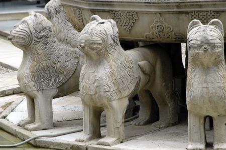 Yard of the Lions at the Alhambra in Granada (Spain)のeditorial素材
