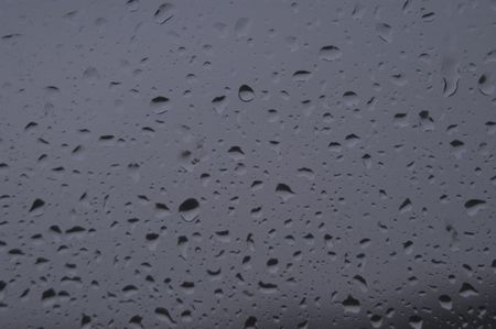 Fund rain after a glass window