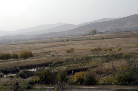 Lagoon Wetland and lookout Padul Waterfowlの写真素材